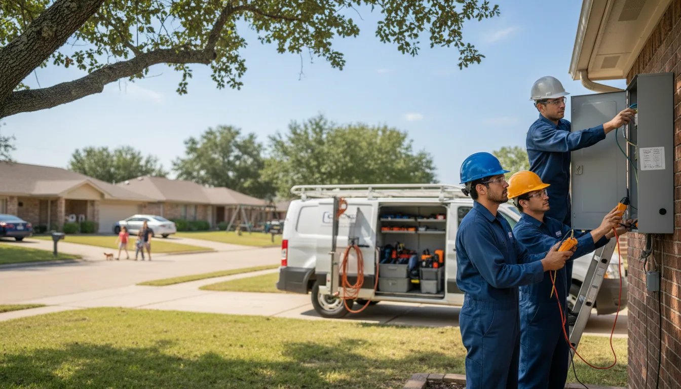 Certified electrician providing emergency electrical services in Orchard, TX